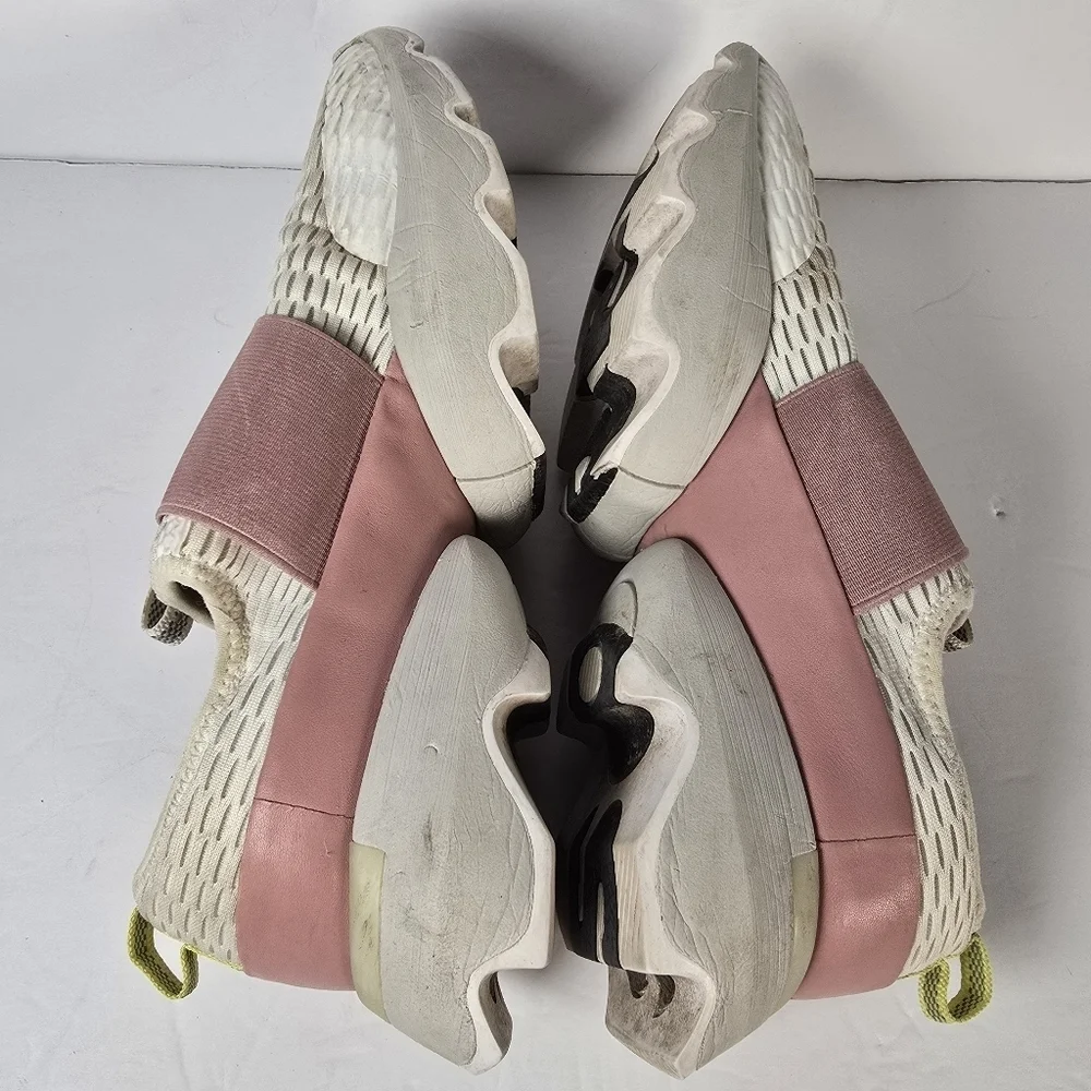 Sorel Women's Kinetic Impact Strap Sneakers In White Mesh Dusty Rose Strap Size8